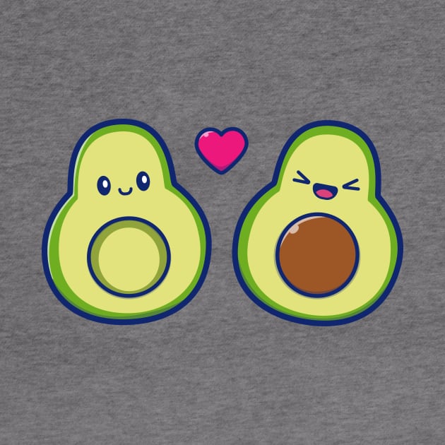 Cute Couple Avocado Cartoon by Catalyst Labs